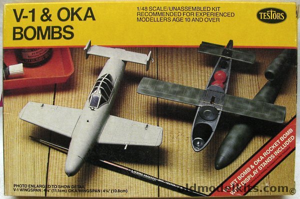 Testors 1/48 V-1 and Oka Bombs - (Ohka Mk.II MYX-7), 626 plastic model kit